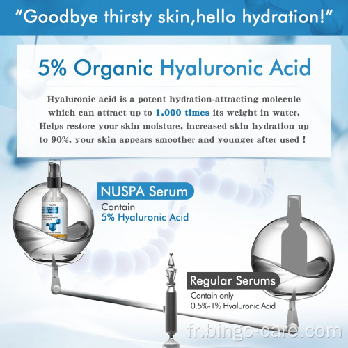 Sérum à l&#39;acide hyaluronique hydratant pour le visage